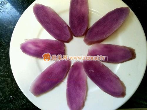 藍(lán)莓汁紫山藥的做法