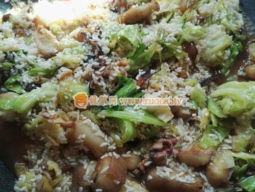 卷心菜燜飯(電壓鍋版)的做法
