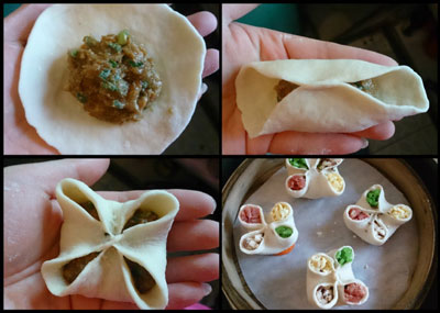 四喜餃子的做法圖解，說說四喜餃子的包法