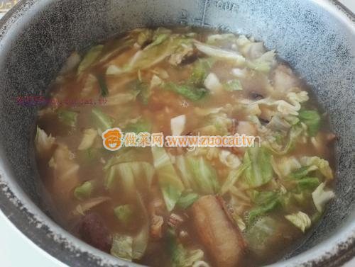 卷心菜燜飯(電壓鍋版)的做法