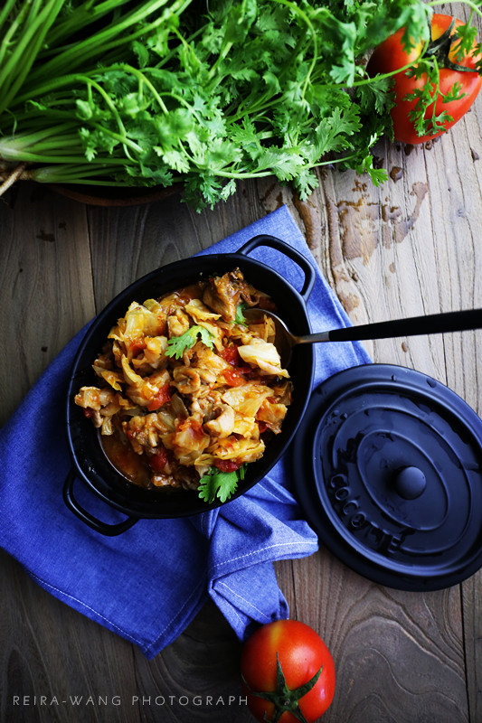 茄汁卷心菜燉雞肉的做法