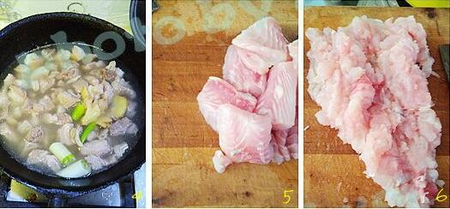 魚(yú)羊合鮮的做法步驟4-6