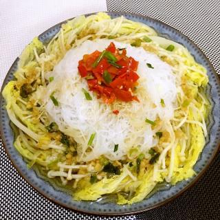 蒜蓉粉絲蒸娃娃菜的做法步驟:11