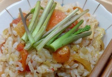 胡蘿卜番茄蒸米飯的做法