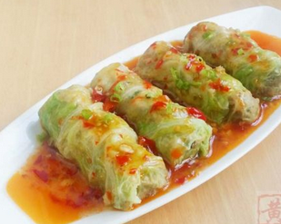 魚(yú)香白菜卷的家常做法