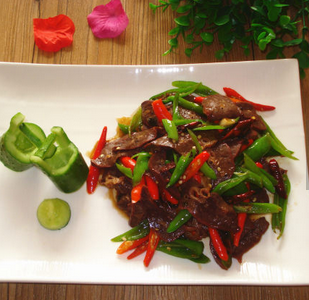 杭椒炒豬肺的家常做法