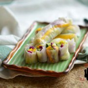 鮮蔬米紙卷的做法