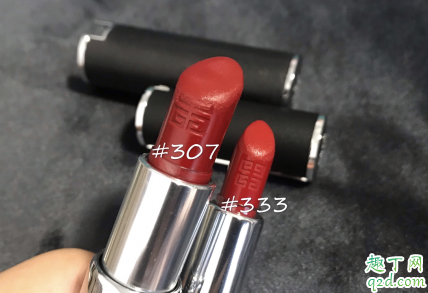 紀(jì)梵希333和307哪個好看 紀(jì)梵希333和307區(qū)別對比試色1