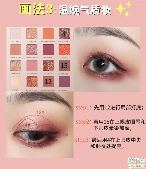 菲鹿兒16色眼影盤怎么搭配 菲鹿兒16色眼影盤教程7