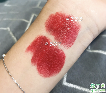 紀(jì)梵希333和307哪個好看 紀(jì)梵希333和307區(qū)別對比試色5