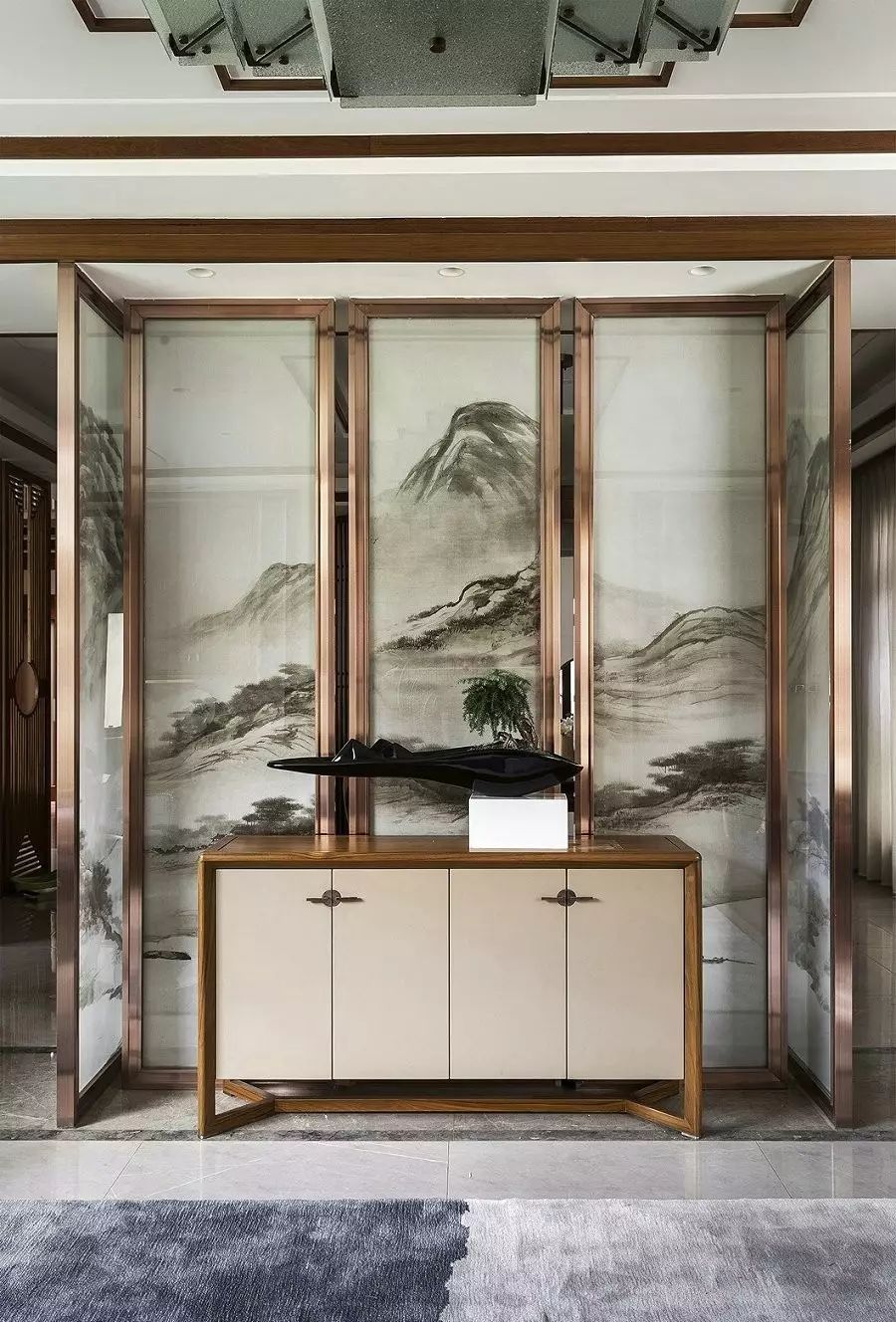 新中式玄關(guān)，推開門就讓人驚艷到心!