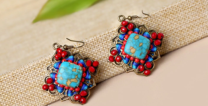 家佳樂(lè)文學(xué)長(zhǎng)款夸張氣質(zhì)耳墜耳環(huán)首飾