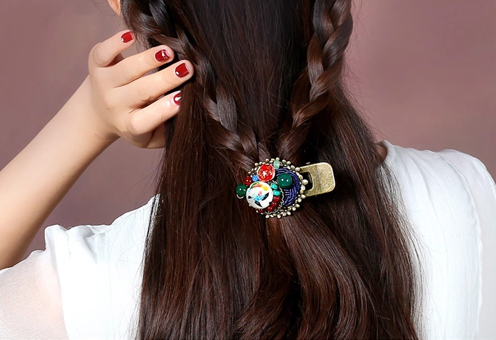 古風發(fā)飾民族風甜美森女發(fā)夾頭飾