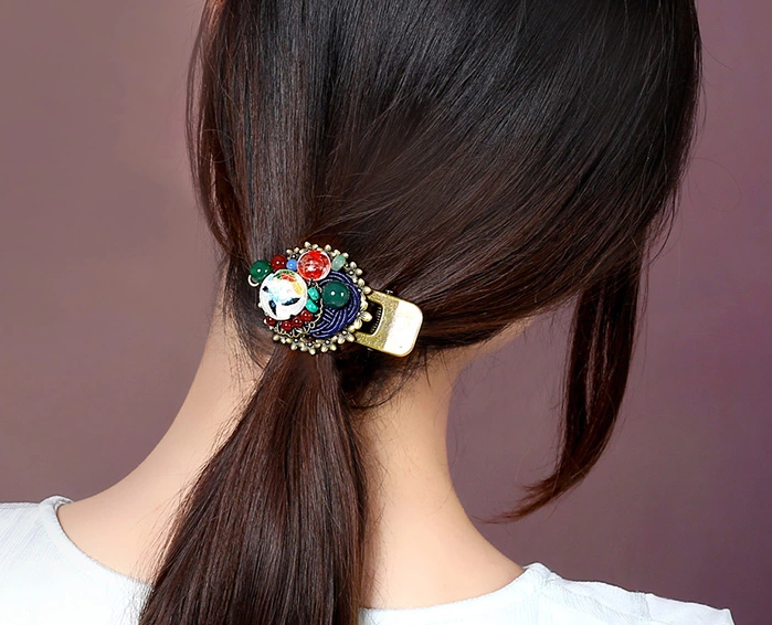 古風發(fā)飾民族風甜美森女發(fā)夾頭飾
