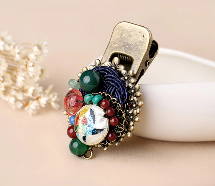 古風發(fā)飾民族風甜美森女發(fā)夾頭飾