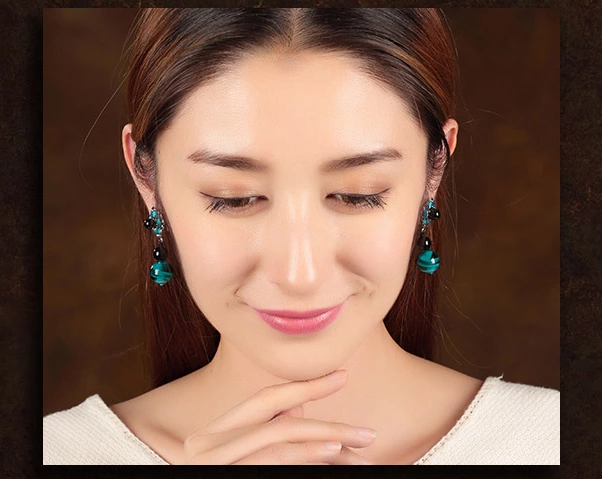 家佳樂(lè)文學(xué)琉璃瑪瑙耳墜手工復(fù)古耳環(huán)首飾