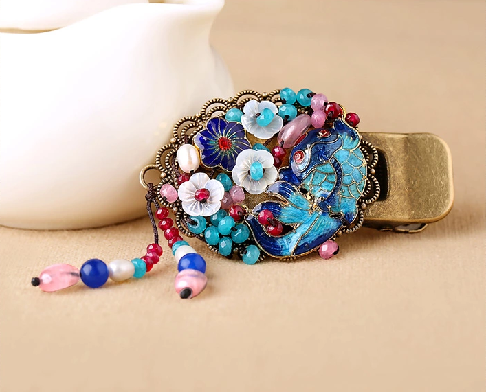 復(fù)古發(fā)飾民族風(fēng)盤(pán)發(fā)發(fā)夾頭飾