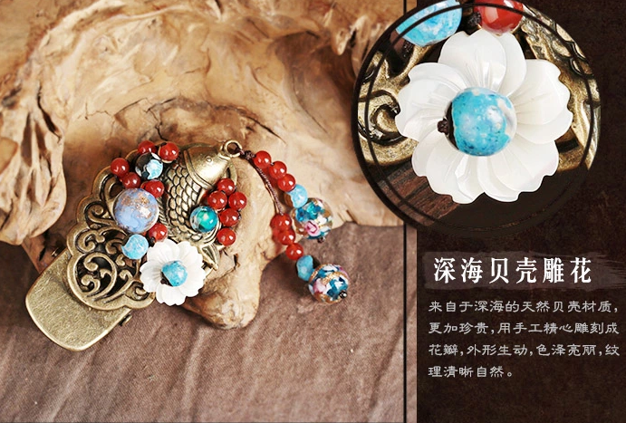 一尾游魚發(fā)夾，復(fù)古風(fēng)鴨嘴夾頭飾