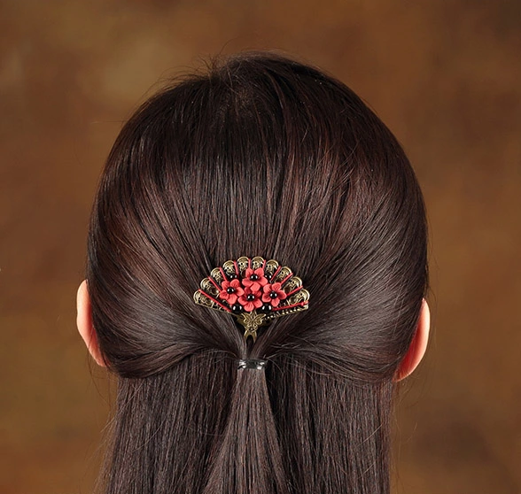 一扇矜紅家佳樂文學(xué)發(fā)釵中式古風(fēng)簪子頭飾