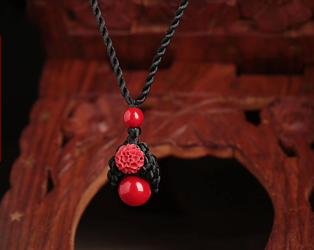 簡(jiǎn)約紅吊墜鎖骨鏈古典家佳樂(lè)文學(xué)項(xiàng)鏈