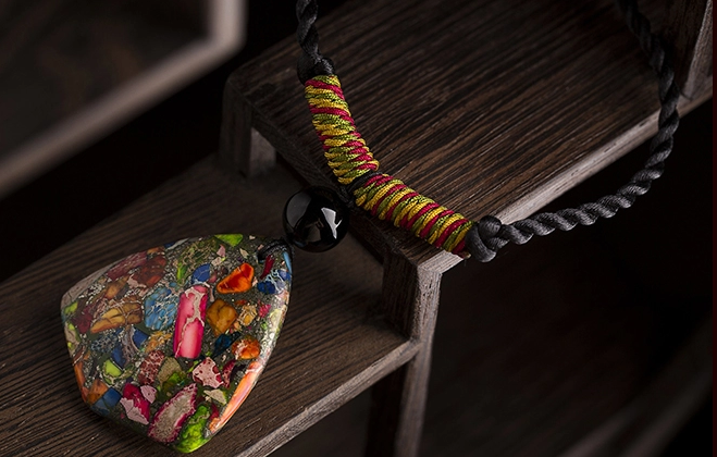 帝皇石吊墜瑪瑙復古時尚項鏈