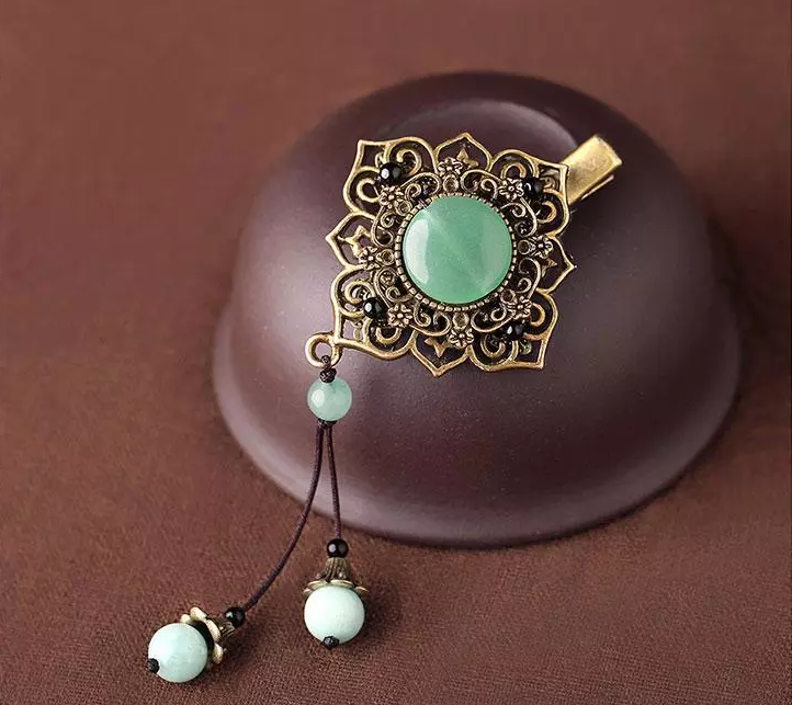 東陵玉頭飾復古發(fā)夾