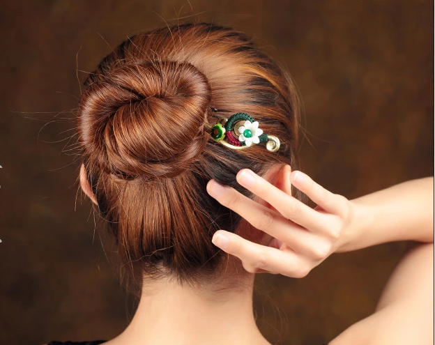 古典貝殼花朵家佳樂(lè)文學(xué)簪子盤發(fā)頭飾