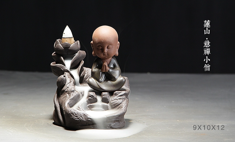 四款創(chuàng)意檀香爐，蓮山小和尚熏香爐