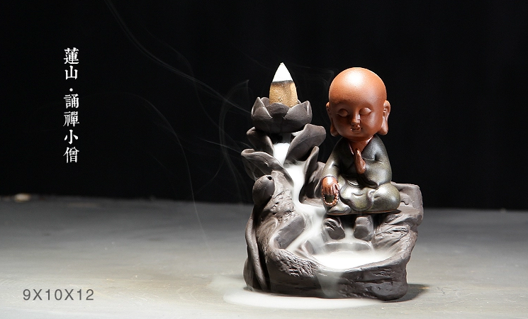 四款創(chuàng)意檀香爐，蓮山小和尚熏香爐