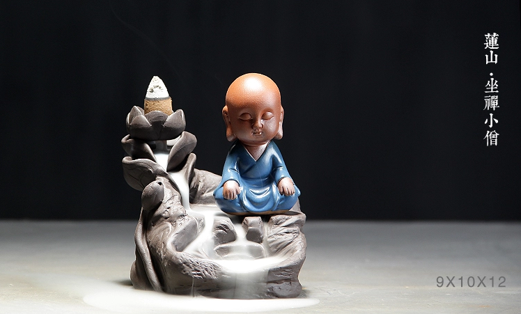 四款創(chuàng)意檀香爐，蓮山小和尚熏香爐