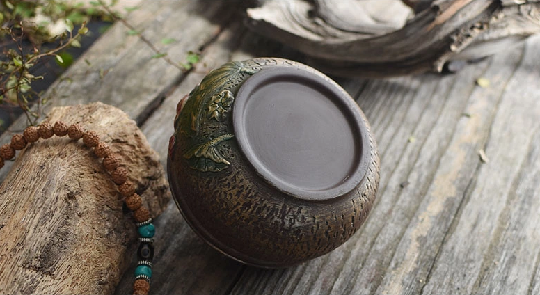 仿古蓮花檀香盤，禪意陶瓷香爐