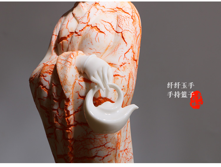 家佳樂文學(xué)古典美女白瓷仕女藝術(shù)品