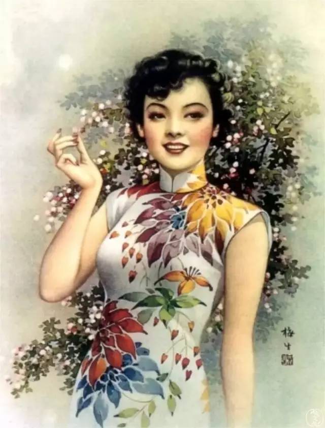 獨特中國美，最美插畫，膚如凝脂珠圓玉潤民國