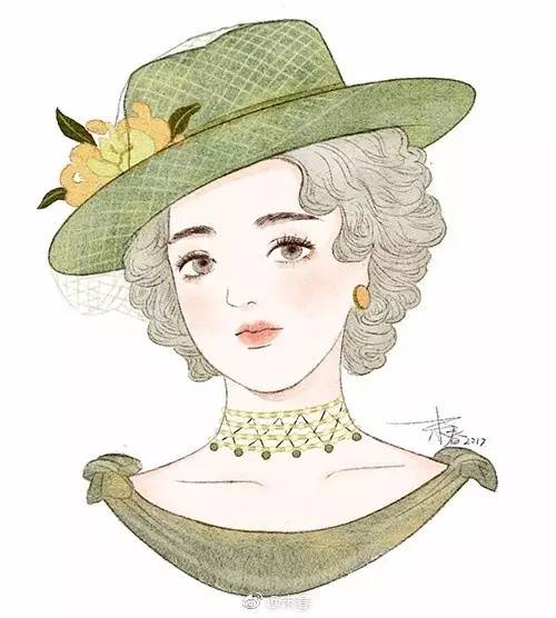 獨(dú)特中國(guó)美，最美插畫，膚如凝脂珠圓玉潤(rùn)民國(guó)