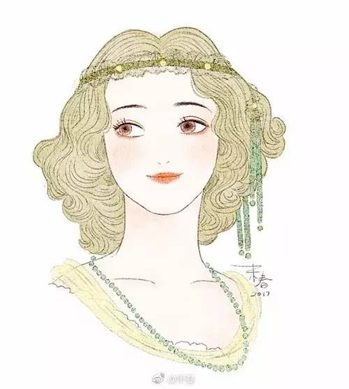 獨特中國美，最美插畫，膚如凝脂珠圓玉潤民國