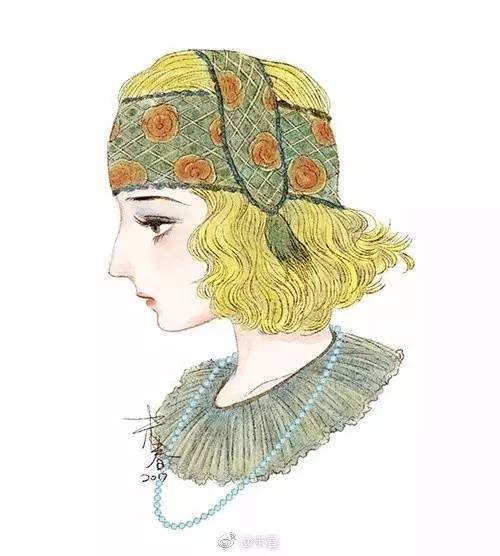 獨特中國美，最美插畫，膚如凝脂珠圓玉潤民國