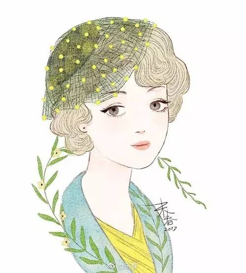 獨特中國美，最美插畫，膚如凝脂珠圓玉潤民國