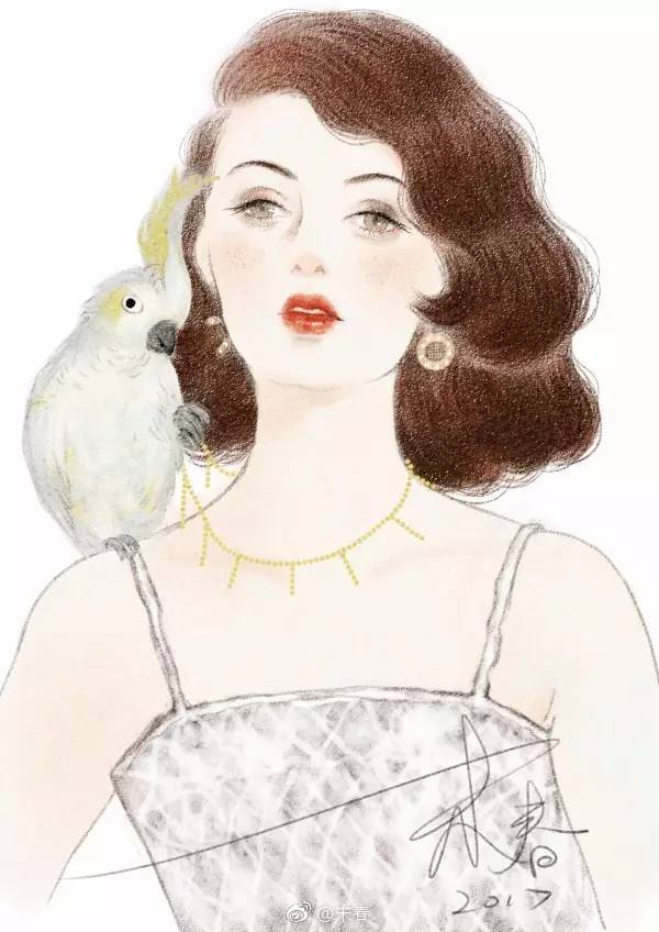 獨特中國美，最美插畫，膚如凝脂珠圓玉潤民國