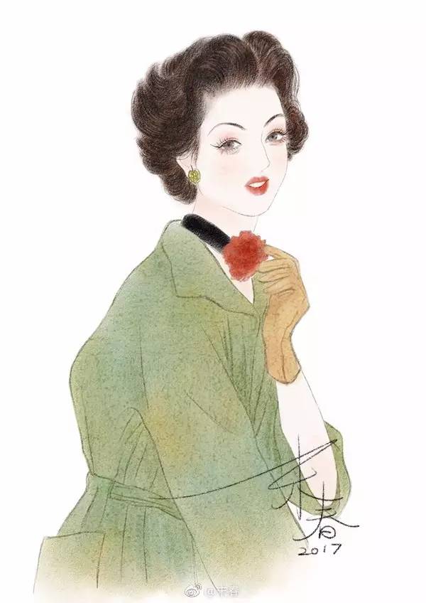 獨特中國美，最美插畫，膚如凝脂珠圓玉潤民國
