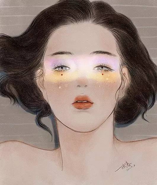 獨特中國美，最美插畫，膚如凝脂珠圓玉潤民國