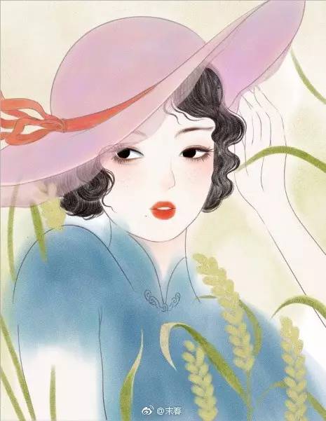 獨(dú)特中國(guó)美，最美插畫，膚如凝脂珠圓玉潤(rùn)民國(guó)