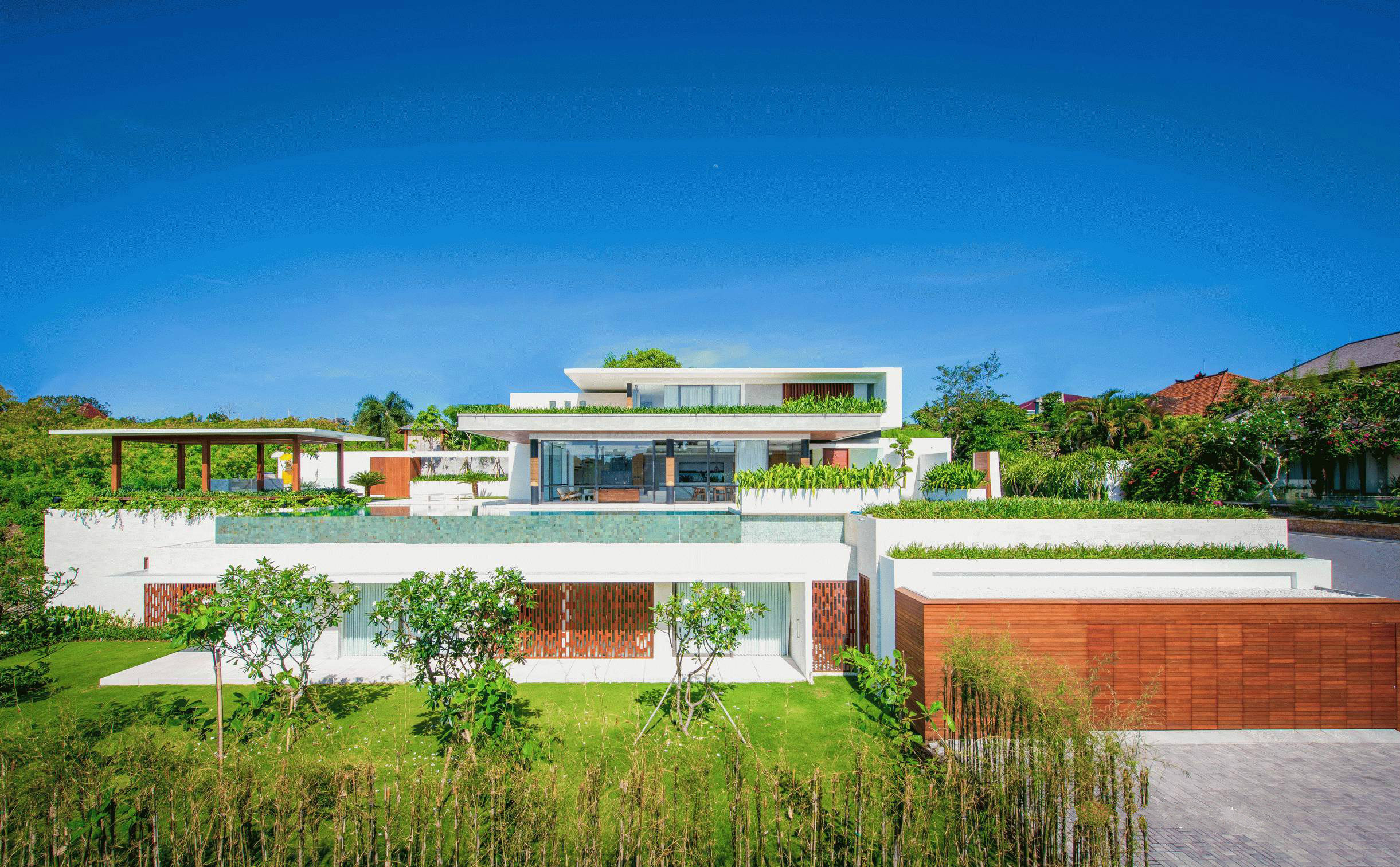 印度臨海別墅設(shè)計(jì) 新中式建筑中的木與石