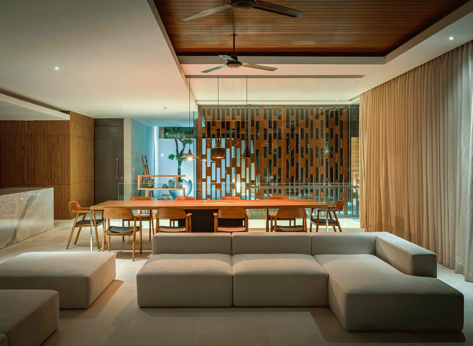 印度臨海別墅設(shè)計(jì) 新中式建筑中的木與石