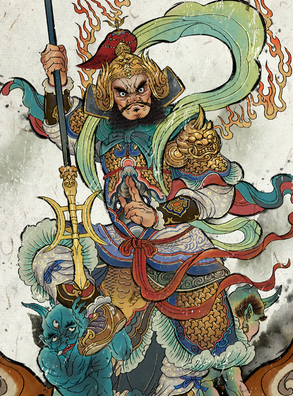 膩害了，趨避鬼邪的門神插畫設計