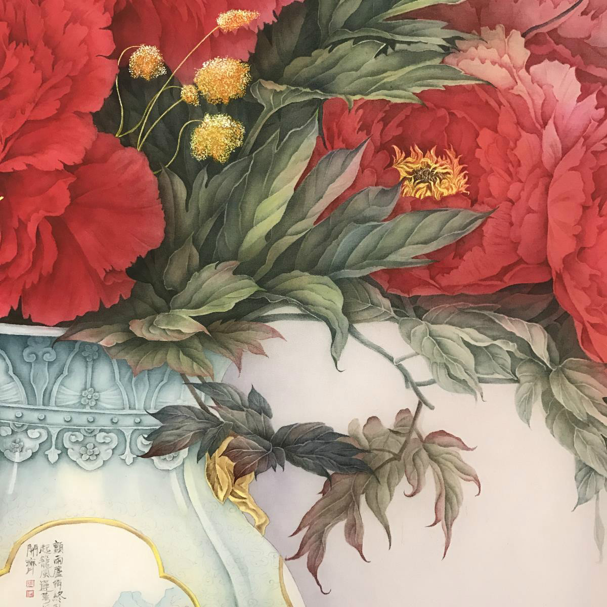 超細(xì)膩的牡丹花國(guó)畫(huà)