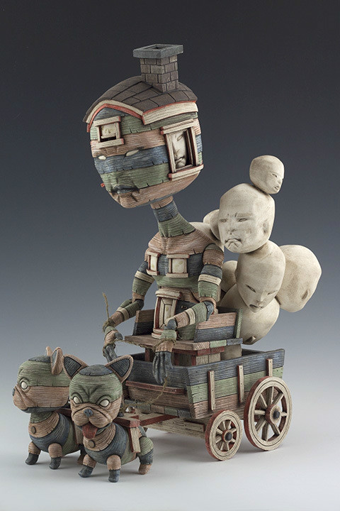 超個(gè)性的瓷釉泥塑工藝品