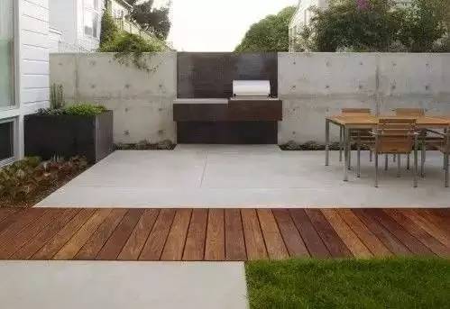 水泥墻樸素寂靜的美，庭院設(shè)計