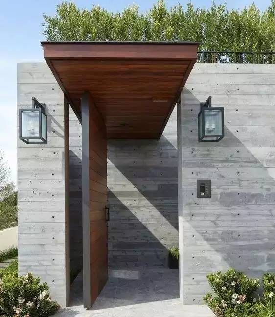 水泥墻樸素寂靜的美，庭院設(shè)計