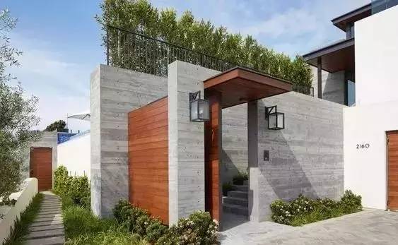 水泥墻樸素寂靜的美，庭院設(shè)計