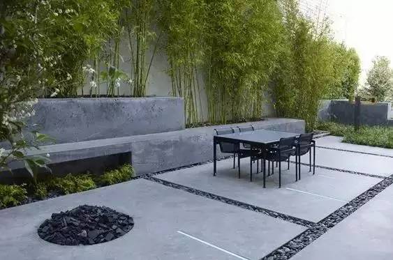 水泥墻樸素寂靜的美，庭院設計